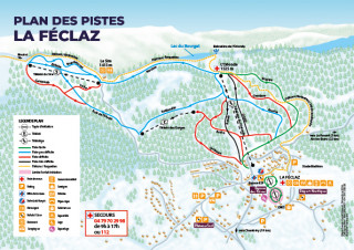 Plan du domaine alpin Féclaz