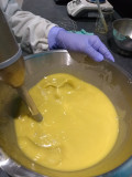 préparation de la pâte à savons