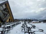 Terrasse sous la neige
