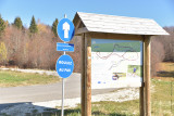 début des pistes de ski roues
