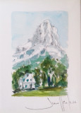Dent de Pleuven aquarelle