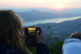 Coucher de soleil sur le lac du bourget