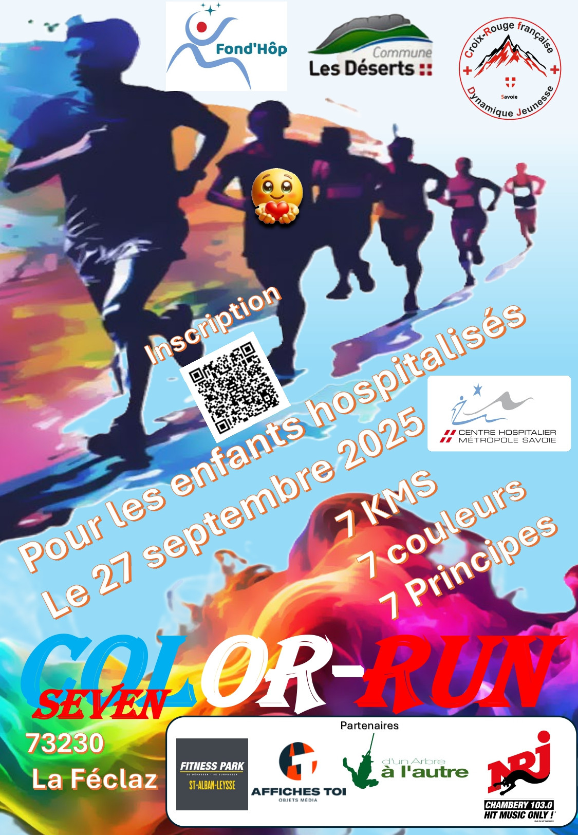 Course pédestre caritative : Seven Color Run - 1ère édition_La Féclaz